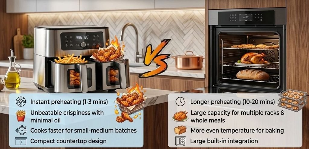 Air Fryer vs Oven - Which cooks food faster?