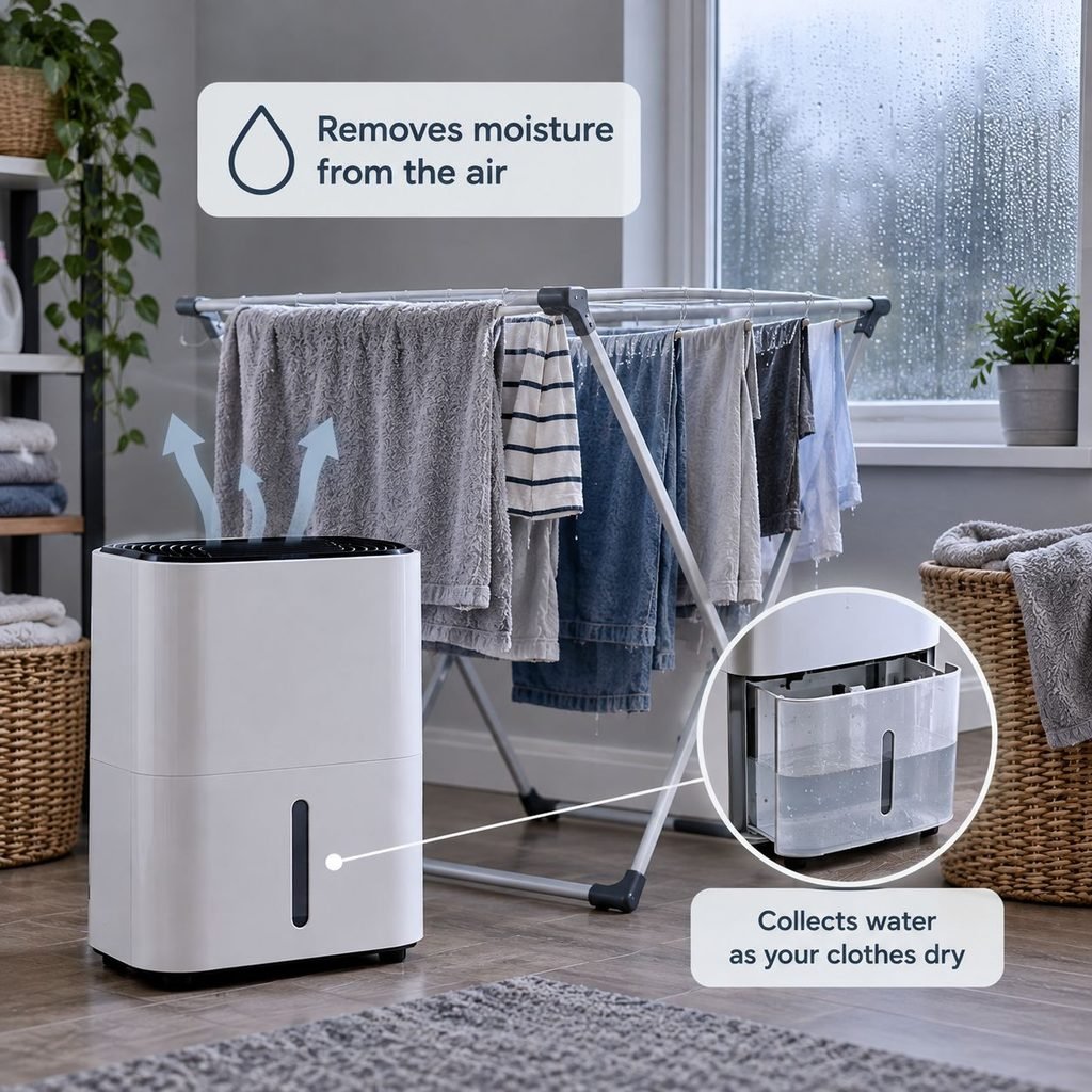 Dehumidifier vs Tumble Dryer - Moisture Control Image