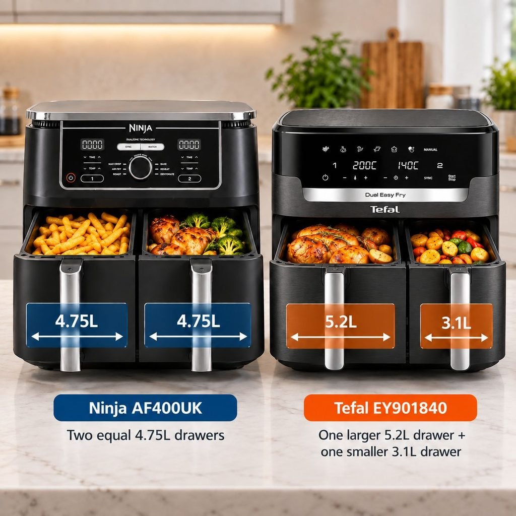 Ninja vs Tefal Air Fryers - The biggest difference is cooking space