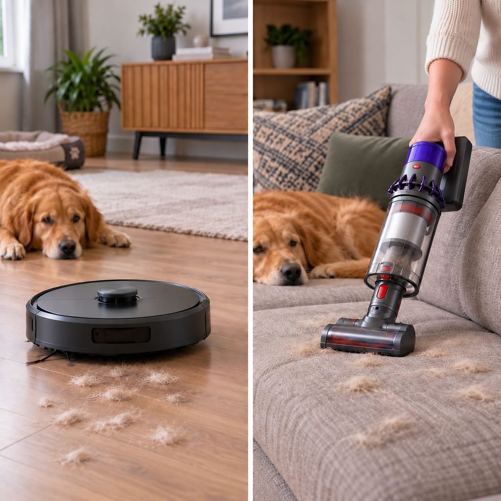 Robot Vacuum vs Cordless Vacuum Cleaner: which is better for pet hairs?
