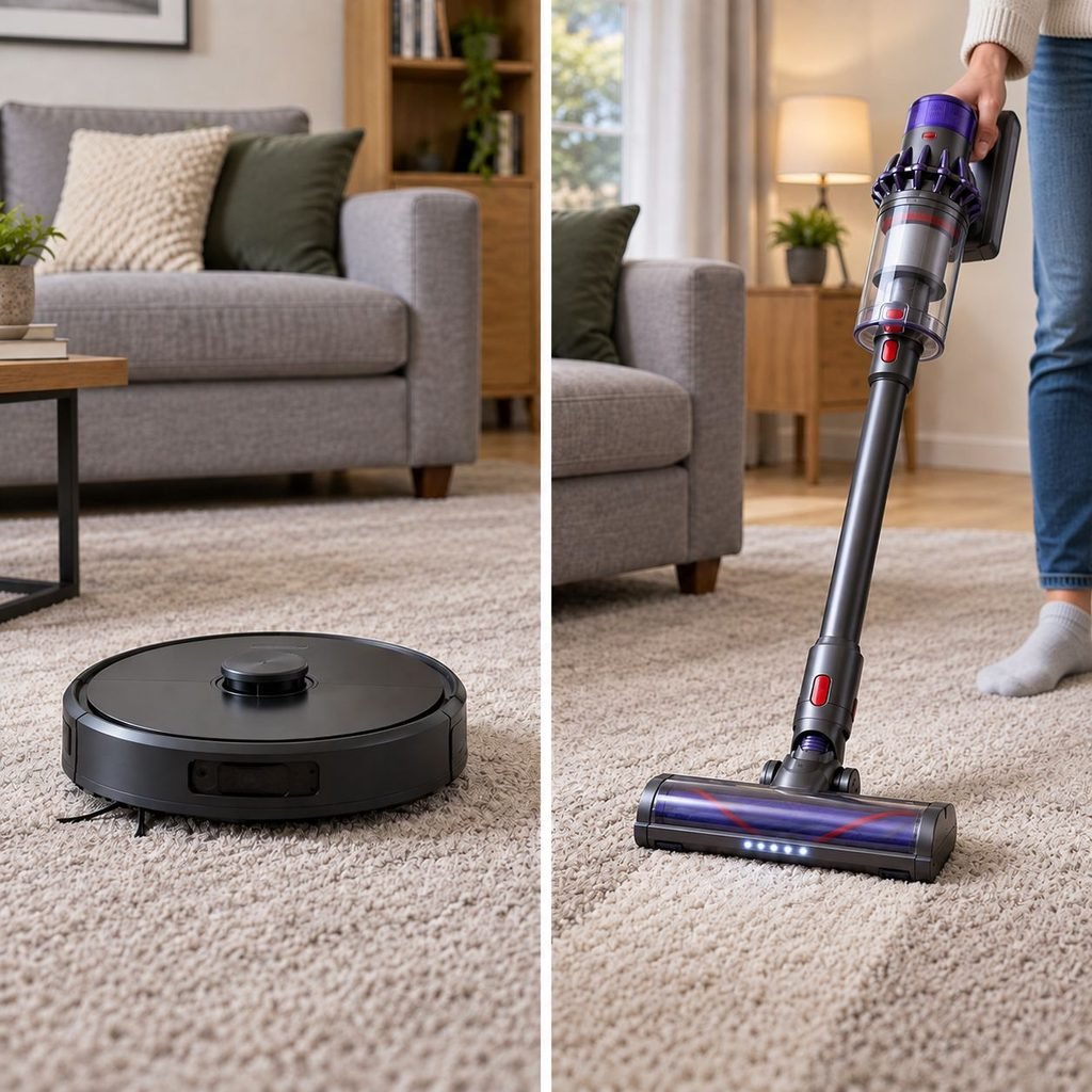 Robot Vacuum vs Cordless Vacuum Cleaner: which cleans carpets better