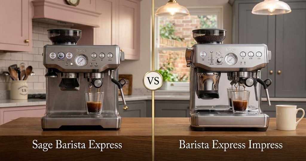 Sage Barista Express vs Barista Express Impress UK Comparison