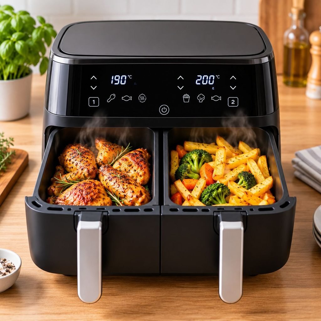 Cooking two foods at once - Single vs Dual Air Fryer