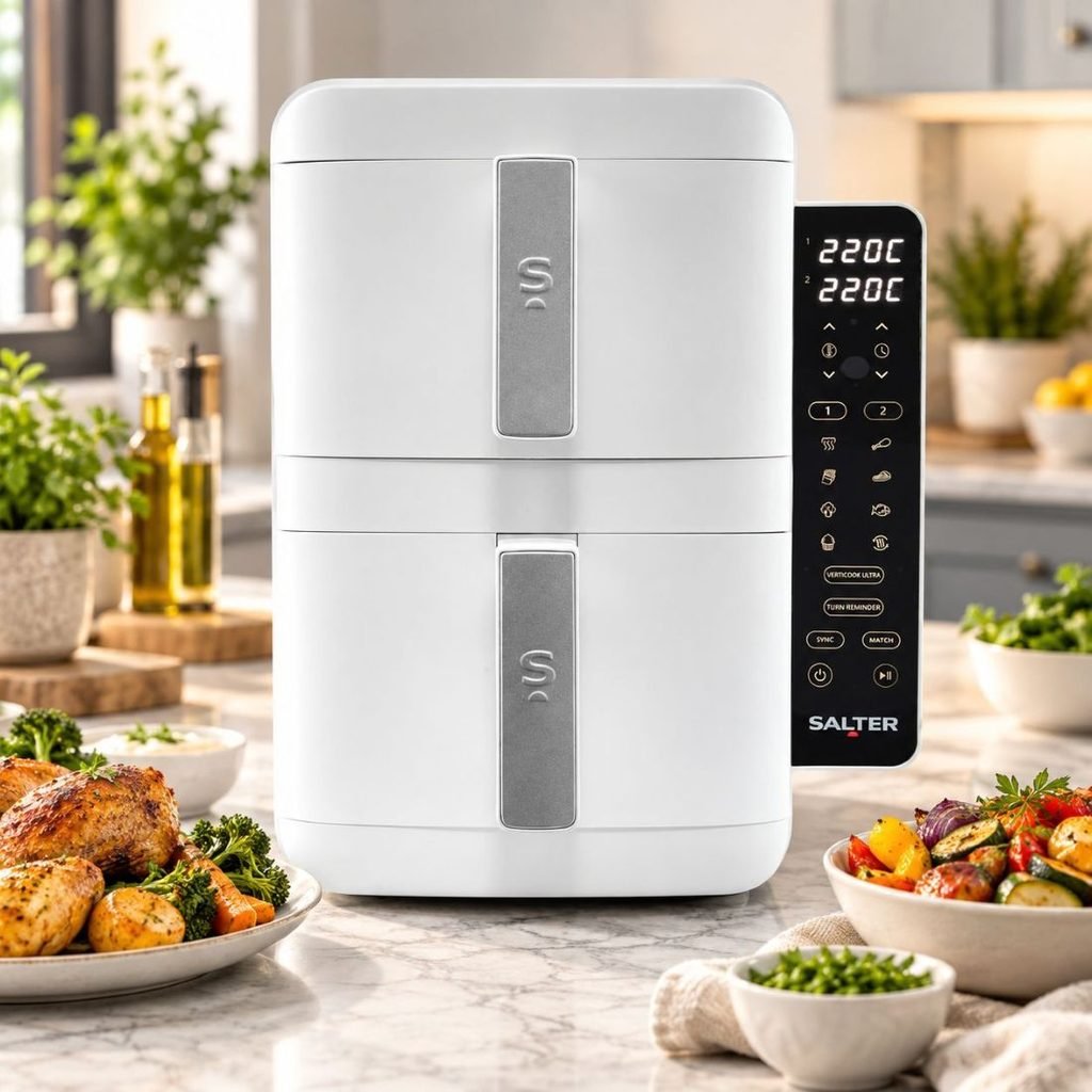Salter VertiCook Ultra 9L (EK6642WHT): best-value PFAS-free dual-zone air fryer uk
